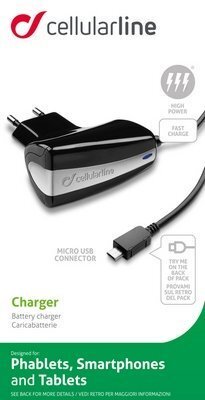 Cellular Line ACHPHMICROUSB hind ja info | Mobiiltelefonide laadijad | kaup24.ee