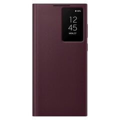Samsung Galaxy S22 Ultra S-View Флип-чехол, бордовый - Чехол для смартфона цена и информация | Чехлы для телефонов | kaup24.ee