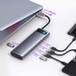 Baseus Metal Gleam multi-functional HUB USB Type C 12in1 HDMI / DP / USB Type C / minijack 3.5mm / RJ45 / SD (WKWG020213) цена и информация | USB jagajad, adapterid | kaup24.ee