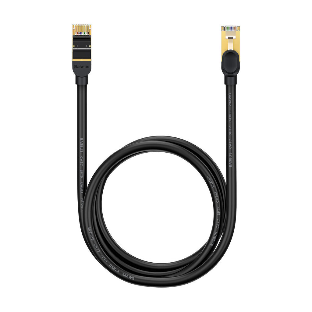 Baseus Speed Seven High Speed RJ45 Network Cable 10Gbps 1.5m Black (WKJS010201) (1.5) hind ja info | Kaablid ja juhtmed | kaup24.ee