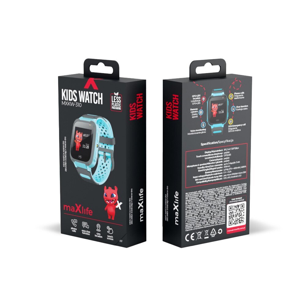 Maxlife Kids MXKW-310 Blue hind ja info | Nutikellad (smartwatch) | kaup24.ee