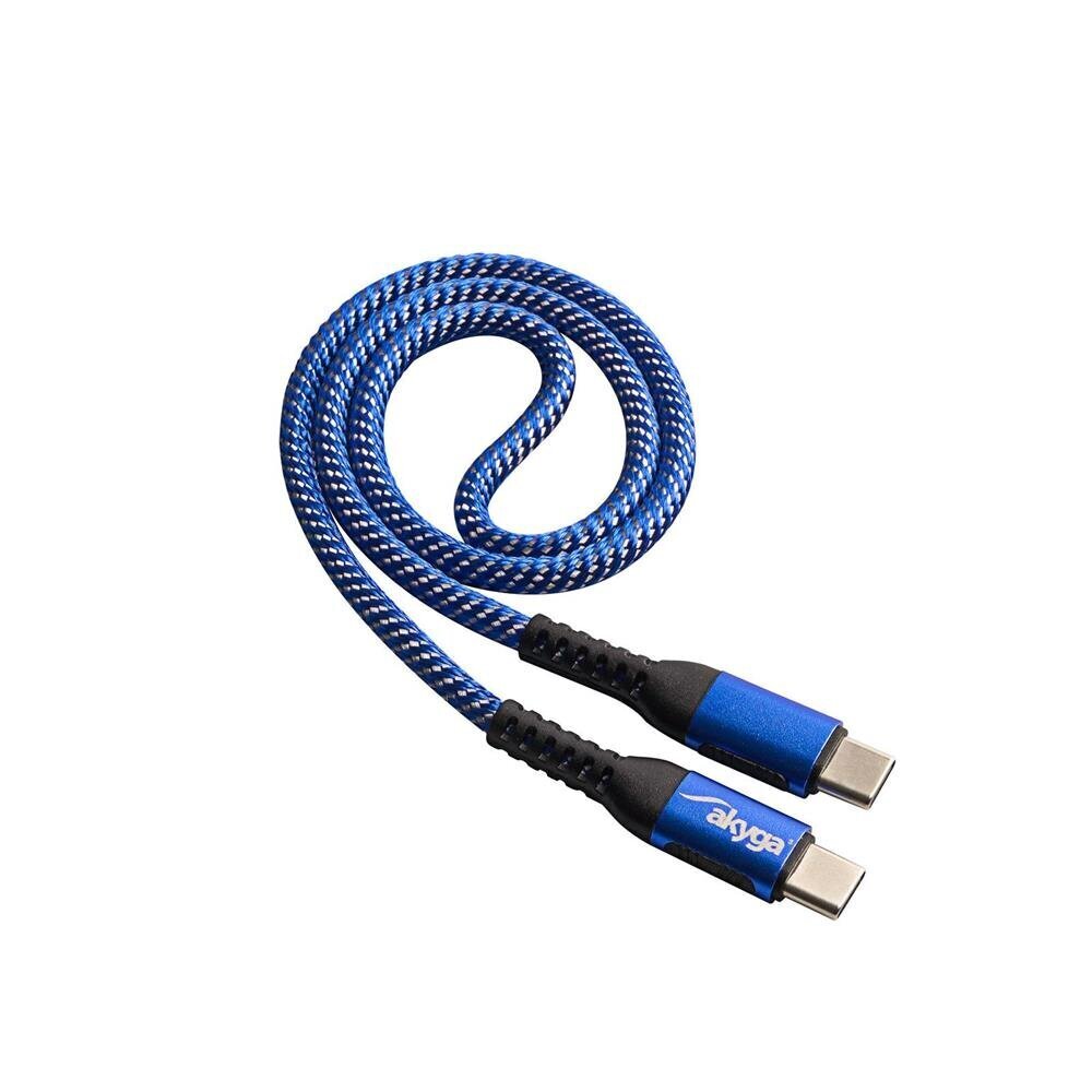 Akyga cable USB AK-USB-36 USB type C (m) / USB type C (m) ver. 2.0 100W 0.5m цена и информация | Mobiiltelefonide kaablid | kaup24.ee