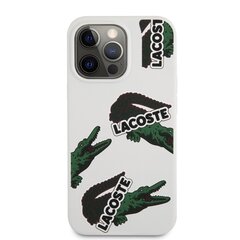 Lacoste Liquid Silicone Allover Pattern Case for iPhone 13 Pro Max White hind ja info | Telefoni kaaned, ümbrised | kaup24.ee