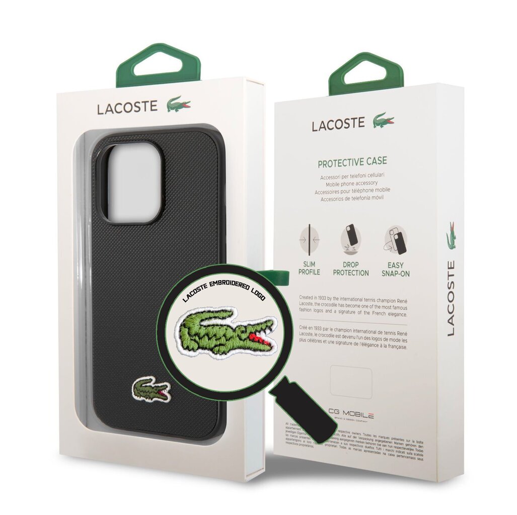 Lacoste Iconic Petit Pique Logo Case for iPhone 14 Pro Red hind ja info | Telefoni kaaned, ümbrised | kaup24.ee