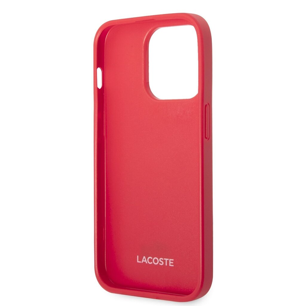Lacoste Iconic Petit Pique Logo Case for iPhone 14 Pro Max Red hind ja info | Telefoni kaaned, ümbrised | kaup24.ee