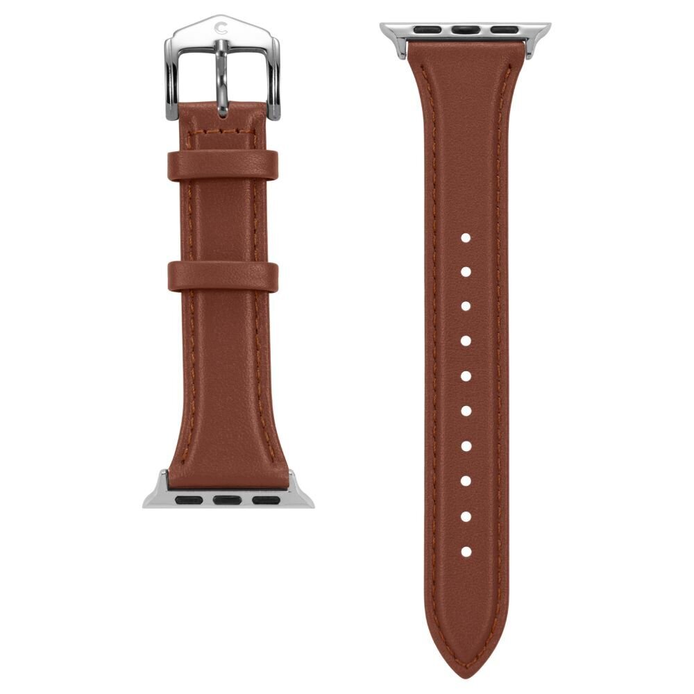 Spigen Cyrill Kajuk Apple Watch Leather Strap 4/5/6/7/8 / SE 40/41 mm brown hind ja info | Nutikellade ja nutivõrude tarvikud | kaup24.ee