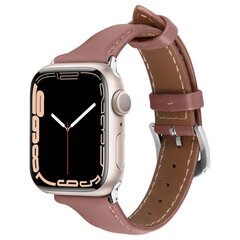 Spigen Cyrill Kajuk Apple Watch Leather Strap 4/5/6/7/8 / SE 40/41 mm Pink hind ja info | Nutikellade ja nutivõrude tarvikud | kaup24.ee