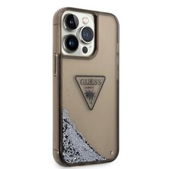 Guess PC/TPU Liquid Glitter Triangle Logo Case for iPhone 14 Pro Max Black цена и информация | Чехлы для телефонов | kaup24.ee