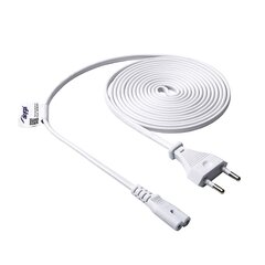 Akyga power cable for notebook AK-RD-07A Eight CCA CEE 7/16 / IEC C7 3 м white цена и информация | Кабели для телефонов | kaup24.ee
