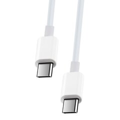 Maxlife MXUC-05 cable USB-C - USB-C 1,0 m 100W white hind ja info | Mobiiltelefonide kaablid | kaup24.ee