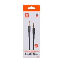 Vipfan L04 1 м mini jack 3.5 мм AUX cable, gold plated (black) цена и информация | Кабели для телефонов | kaup24.ee