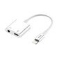 Cable Vipfan L10 Lightning to Lightning + mini jack 3.5mm AUX, 10cm (biały) цена и информация | USB jagajad, adapterid | kaup24.ee