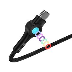 USB to USB-C cable Vipfan Colorful X08, 3A, 1.2m (black) hind ja info | Mobiiltelefonide kaablid | kaup24.ee