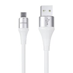 USB to Micro USB cable Vipfan Colorful X09, 3A, 1.2m (white) hind ja info | Mobiiltelefonide kaablid | kaup24.ee