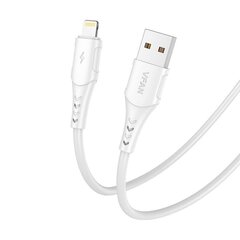 USB to Lightning cable Vipfan Colorful X12, 3A, 1m (white) hind ja info | Mobiiltelefonide kaablid | kaup24.ee