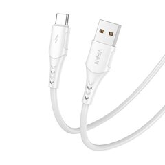 USB to USB-C cable Vipfan Colorful X12, 3A, 1m (white) hind ja info | Mobiiltelefonide kaablid | kaup24.ee