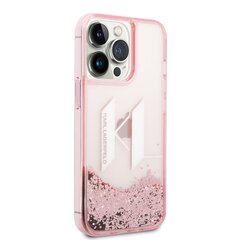 Karl Lagerfeld Liquid Glitter Big KL Logo Case for iPhone 14 Pro Max Pink hind ja info | Telefoni kaaned, ümbrised | kaup24.ee