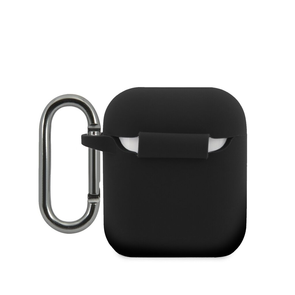 Lacoste Liquid Silicone Glossy Printing Logo Case for Airpods 1/2 Black цена и информация | Kõrvaklappide tarvikud | kaup24.ee