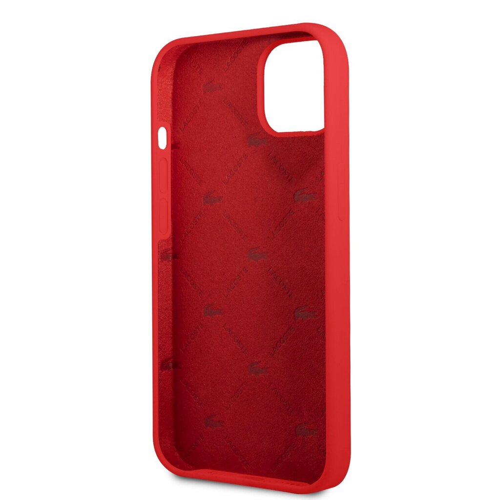Lacoste Liquid Silicone Glossy Printing Logo Case for iPhone 13 Red цена и информация | Telefoni kaaned, ümbrised | kaup24.ee