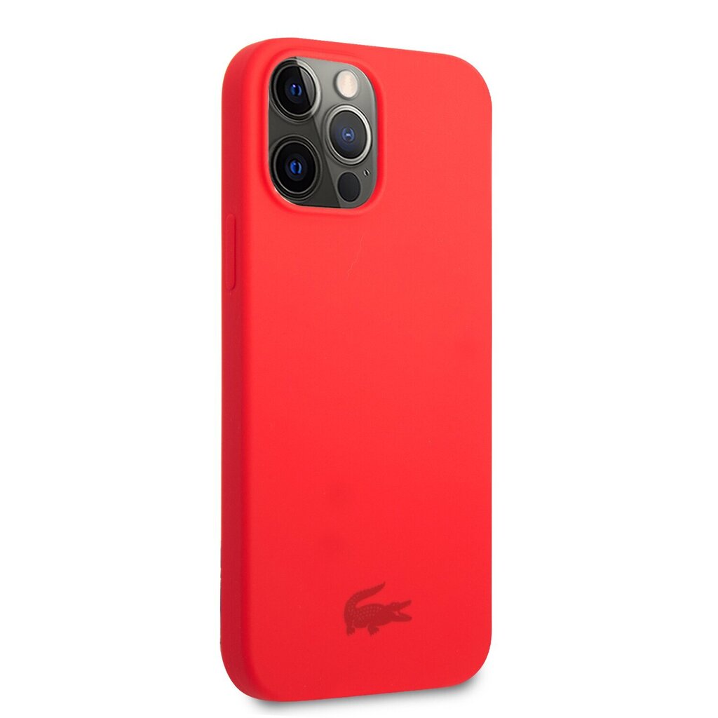 Lacoste Liquid Silicone Glossy Printing Logo Case for iPhone 13 Pro Red  цена | kaup24.ee