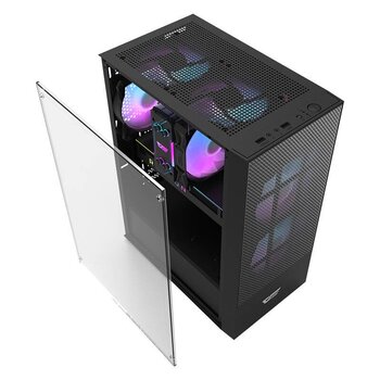 Darkflash A290 computer case + 3 fans (black) hind ja info | Arvutikorpused | kaup24.ee