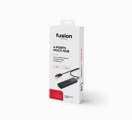 Fusion USB 3.0 kuni 4 x USB 3.0 jaotur 5 Gbps must (EU Blister) hind ja info | USB jagajad, adapterid | kaup24.ee