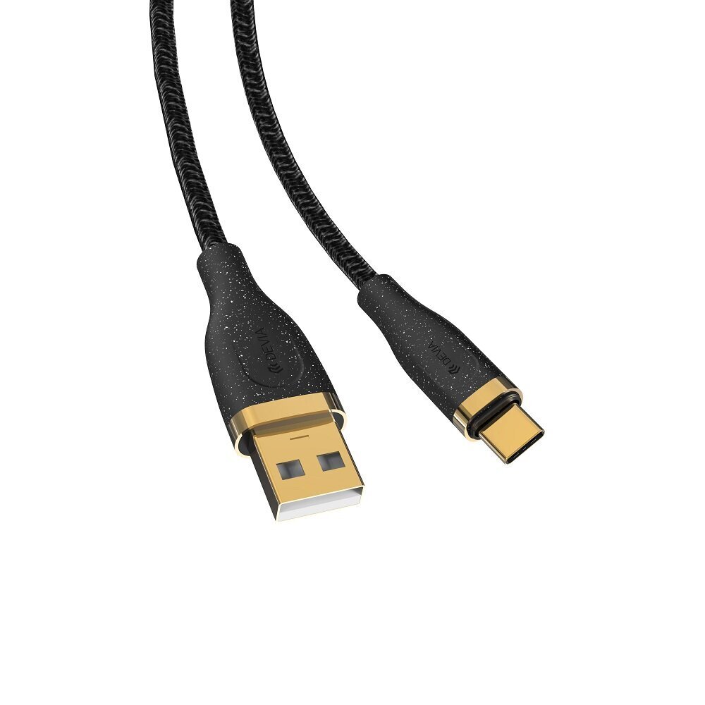 Devia cable Star USB - USB-C 1,5 m 2,4A black hind ja info | Mobiiltelefonide kaablid | kaup24.ee