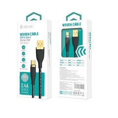 Devia cable Star USB - USB-C 1,5 м 2,4A white цена и информация | Кабели для телефонов | kaup24.ee