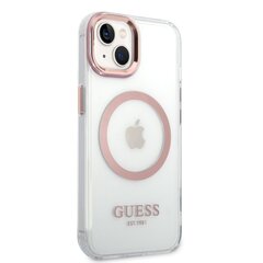 Guess Transparent MagSafe Compatible Case for iPhone 14 Plus Pink hind ja info | Telefoni kaaned, ümbrised | kaup24.ee