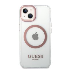 Guess Transparent MagSafe Compatible Case for iPhone 14 Plus Pink цена и информация | Чехлы для телефонов | kaup24.ee