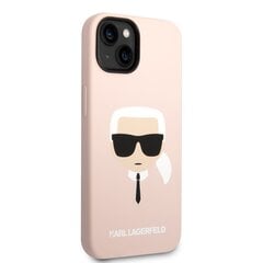 Karl Lagerfeld MagSafe Compatible Case Liquid Silicone Karl Head for iPhone 14 Plus Pink цена и информация | Чехлы для телефонов | kaup24.ee
