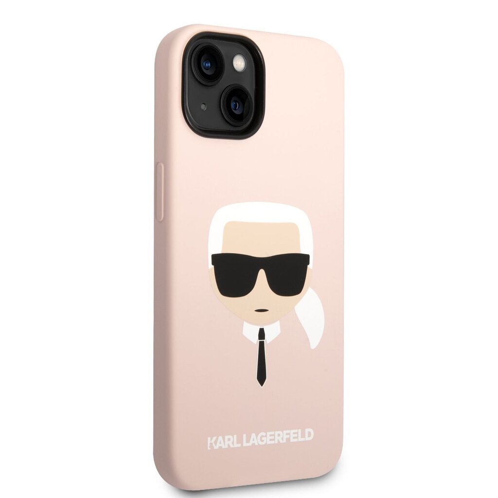 Karl Lagerfeld MagSafe Compatible Case Liquid Silicone Karl Head for iPhone 14 Plus Pink цена и информация | Telefoni kaaned, ümbrised | kaup24.ee