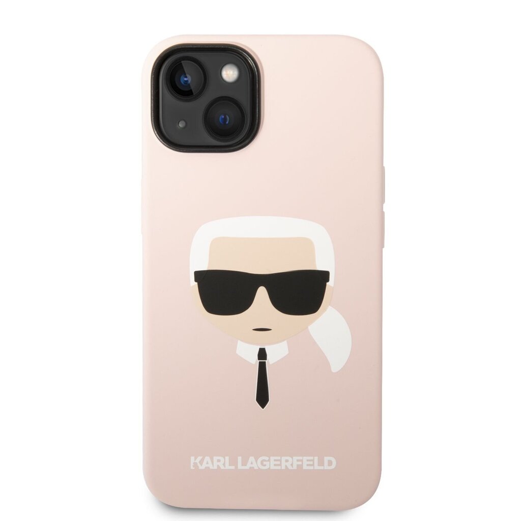 Karl Lagerfeld MagSafe Compatible Case Liquid Silicone Karl Head for iPhone 14 Plus Pink цена и информация | Telefoni kaaned, ümbrised | kaup24.ee