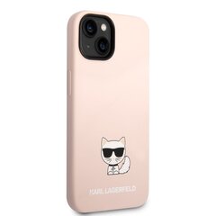 Karl Lagerfeld Liquid Silicone Choupette Case for iPhone 14 Plus Pink hind ja info | Telefoni kaaned, ümbrised | kaup24.ee