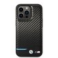 BMW M PU Carbon Blue Line Case for iPhone 14 Pro Max Black hind ja info | Telefoni kaaned, ümbrised | kaup24.ee