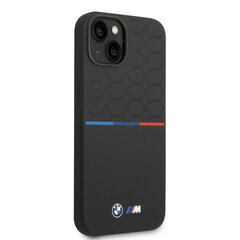 BMW M Liquid Silicone Tricolor Case for iPhone 14 Black hind ja info | Telefoni kaaned, ümbrised | kaup24.ee