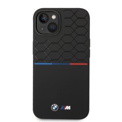 BMW M Liquid Silicone Tricolor Case for iPhone 14 Black hind ja info | Telefoni kaaned, ümbrised | kaup24.ee