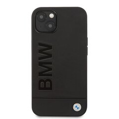 BMW Leather Hot Stamp Case for iPhone 14 Black hind ja info | BMW Mobiiltelefonid, foto-, videokaamerad | kaup24.ee