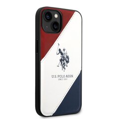 U.S. Polo PU Leather Double Horse Case for iPhone 14 Red/White/Navy цена и информация | Чехлы для телефонов | kaup24.ee