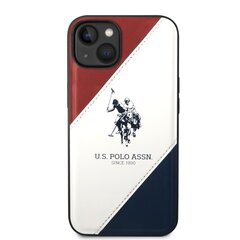 U.S. Polo PU Leather Double Horse Case for iPhone 14 Red/White/Navy цена и информация | Чехлы для телефонов | kaup24.ee