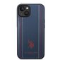 U.S. Polo PU Leather Stitched Lines Case for iPhone 14 Navy hind ja info | Telefoni kaaned, ümbrised | kaup24.ee