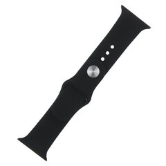 Silicone band S / M for Apple Watch 42 / 44 / 45mm black hind ja info | Nutikellade ja nutivõrude tarvikud | kaup24.ee