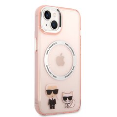 Karl Lagerfeld MagSafe Compatible Case Karl and Choupette for iPhone 14 Pink hind ja info | Telefoni kaaned, ümbrised | kaup24.ee