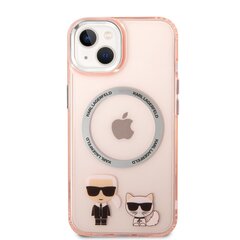 Karl Lagerfeld MagSafe Compatible Case Karl and Choupette for iPhone 14 Pink hind ja info | Telefoni kaaned, ümbrised | kaup24.ee