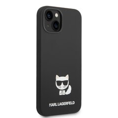 Karl Lagerfeld Liquid Silicone Choupette Case for iPhone 14 Black hind ja info | Telefoni kaaned, ümbrised | kaup24.ee