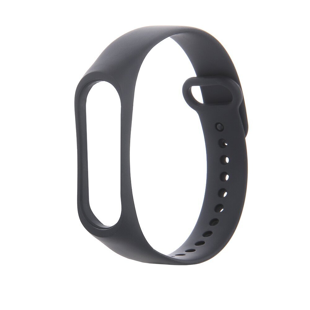 Silicone band - Xiaomi Mi Band 3 / 4 must hind ja info | Nutikellade ja nutivõrude tarvikud | kaup24.ee