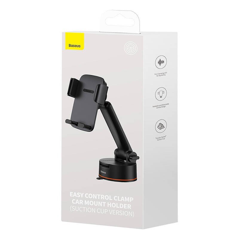 Baseus Easy Control Clamp Car Holder with suction cup (black) hind ja info | Mobiiltelefonide hoidjad | kaup24.ee