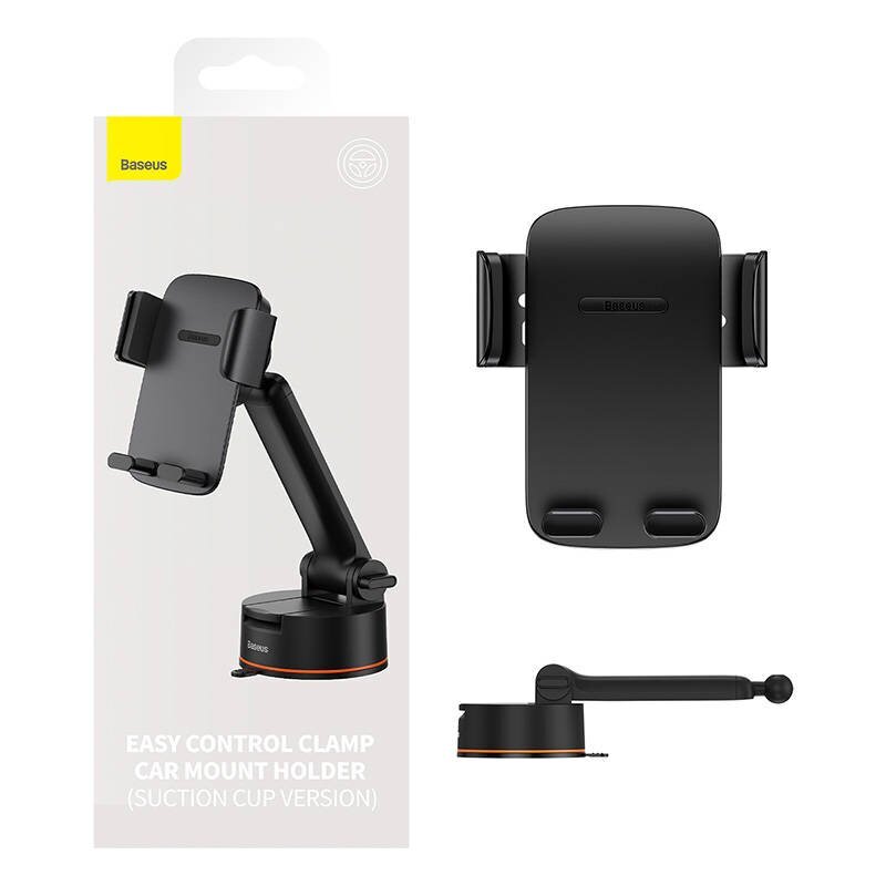 Baseus Easy Control Clamp Car Holder with suction cup (black) hind ja info | Mobiiltelefonide hoidjad | kaup24.ee