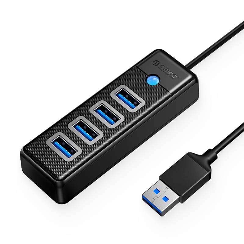Orico Hub Adapter USB to 4x USB 3.0, 5 Gbps, 0.15m (Black) hind ja info | USB jagajad, adapterid | kaup24.ee