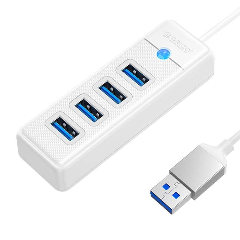 Orico Hub Adapter USB to 4x USB 3.0, 5 Gbps, 0.15m (White) цена и информация | USB jagajad, adapterid | kaup24.ee